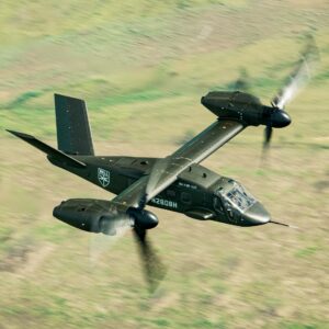 Bell V-280 Valor in airplane mode over terrain