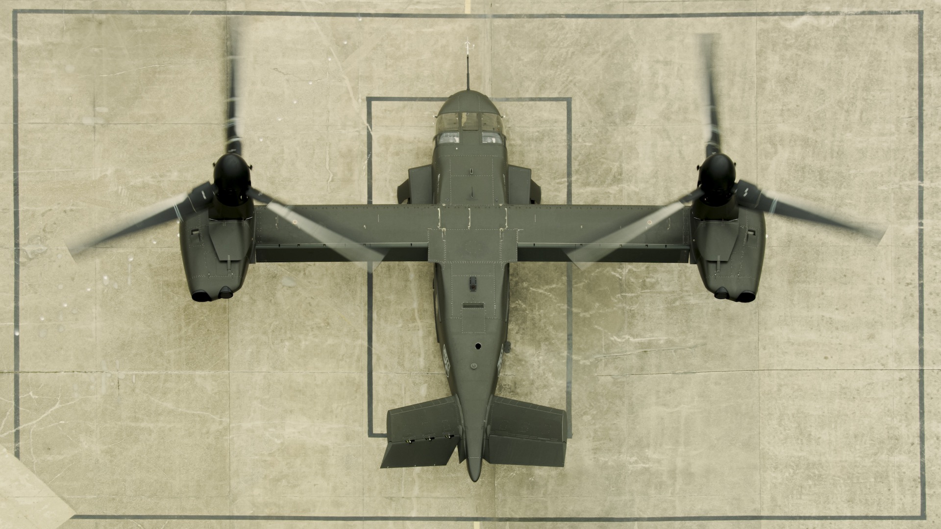 Bell V-280 Valor tiltrotor on a concrete pad